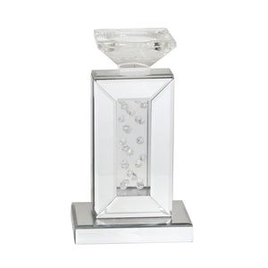 Mirrored & Glass Candle Holder, 10.5" - ReeceFurniture.com