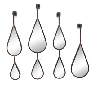 S/4 Gunmetal Teardrop Mirrors - ReeceFurniture.com
