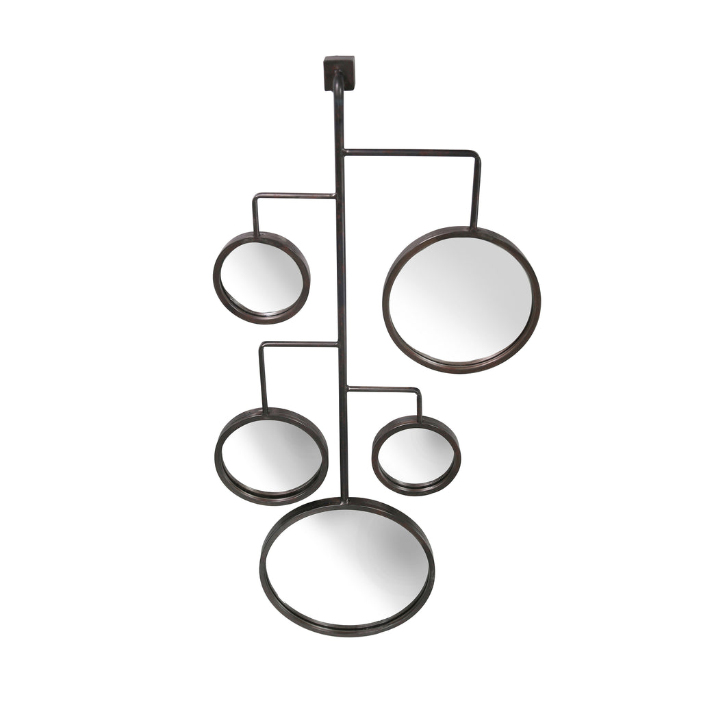 Metal 39" Multi Wall Mirror, Black, Wb - ReeceFurniture.com