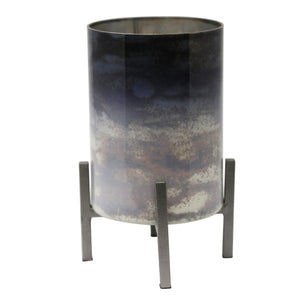 Dark Ombre Glass Planter 9" - ReeceFurniture.com