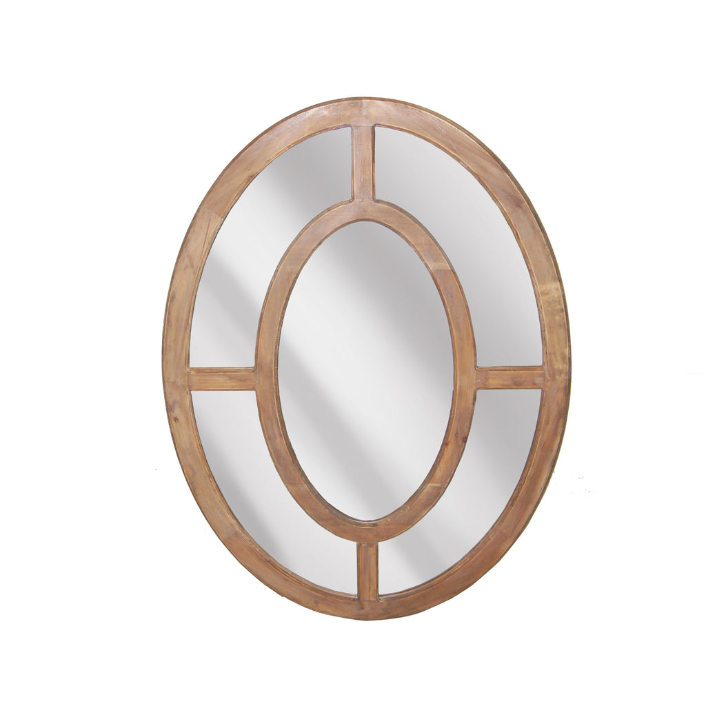 Oval Wood Framed Mirror - ReeceFurniture.com