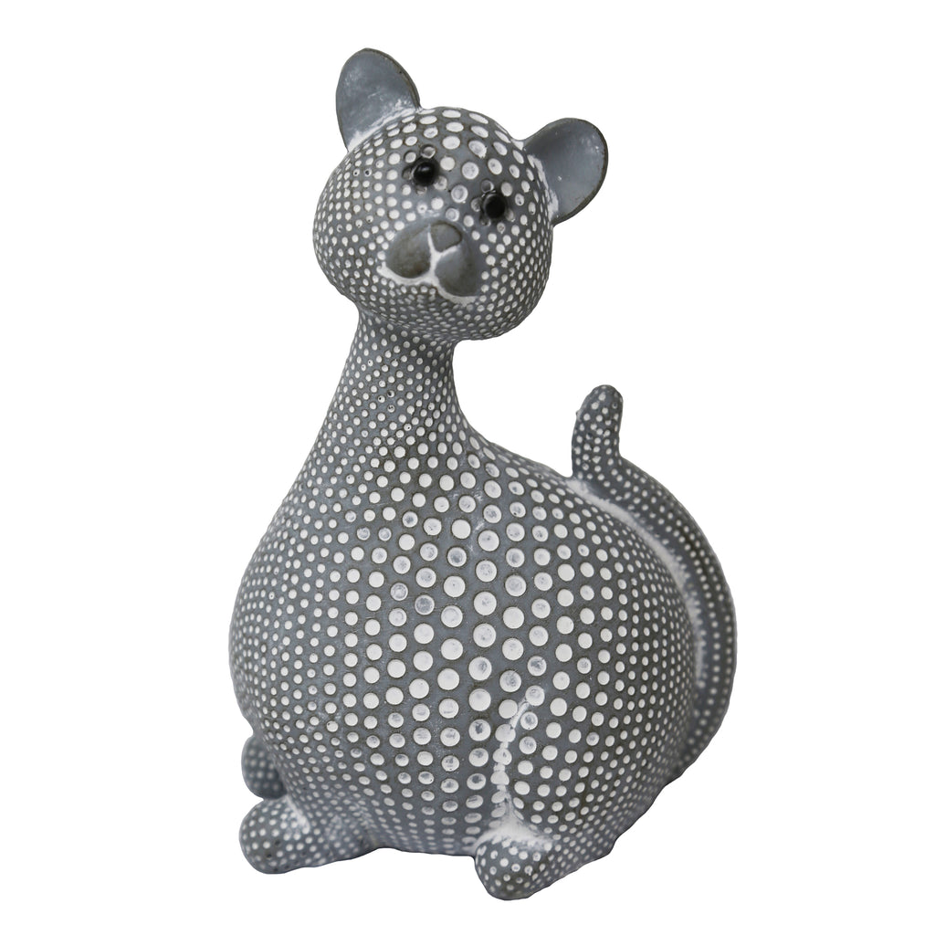 Gray Spotted Cat 8.25" - ReeceFurniture.com