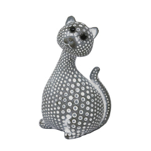 Gray Spotted Cat 4.5" - ReeceFurniture.com