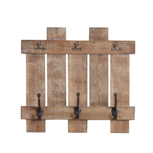 Wood Plank 3 Wall Hooks - ReeceFurniture.com