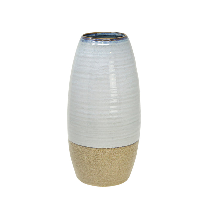 Ceramic 12" Vase, Lt. Blue