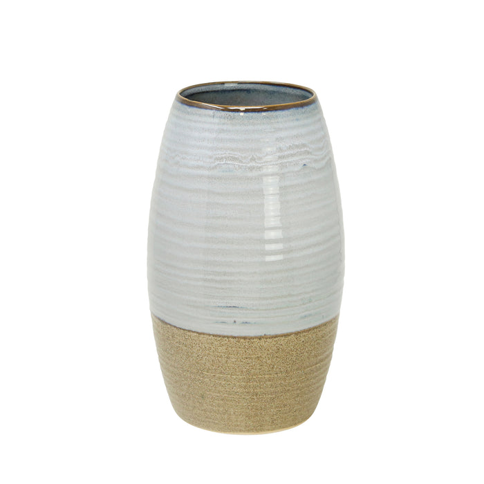 Ceramic 10" Vase, Blue/Multi