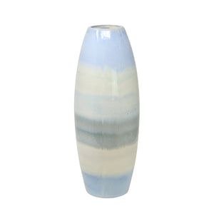 Ceramic 14.5" Vase, Blue/Multi - ReeceFurniture.com