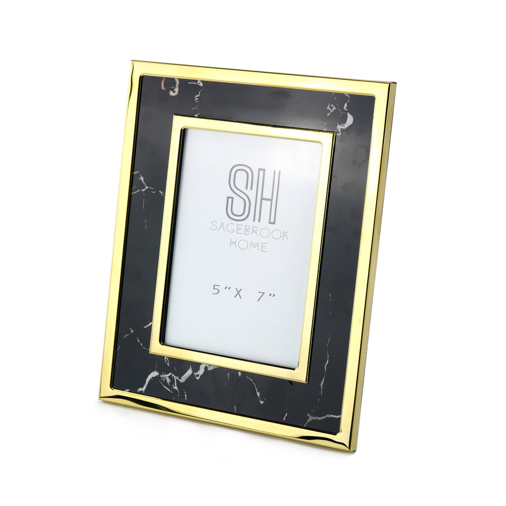 Black Marble Look Photo Frame,5X7 - ReeceFurniture.com