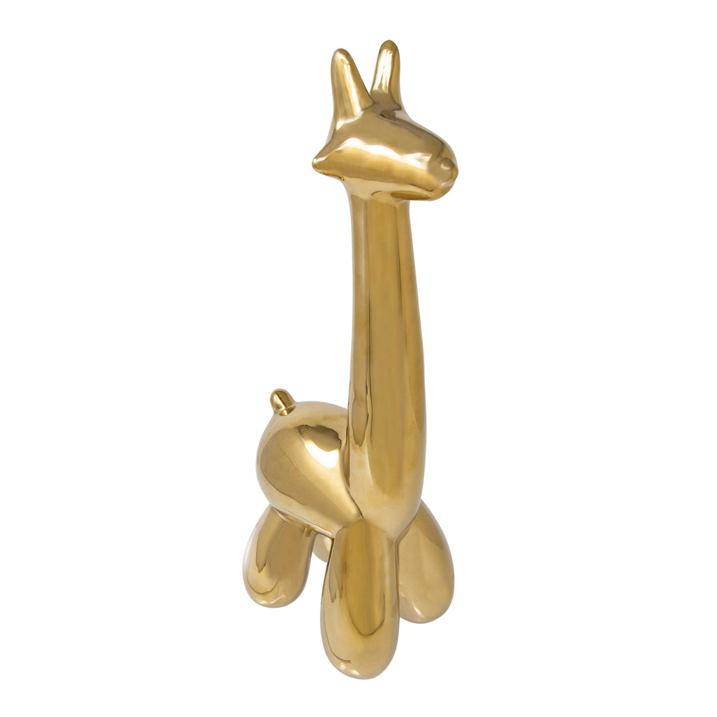 Gold Giraffe Balloon Animal - ReeceFurniture.com