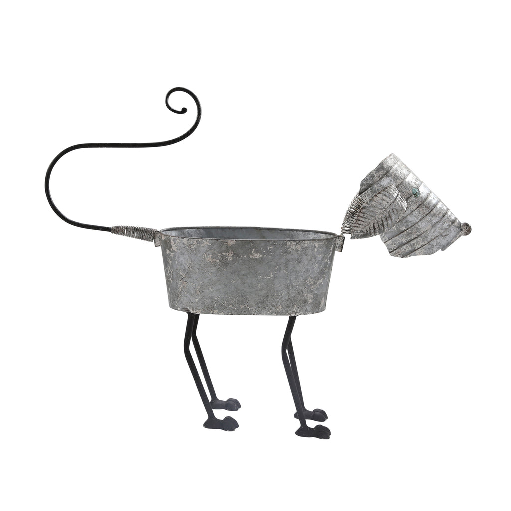 Tin Dog Planter - ReeceFurniture.com