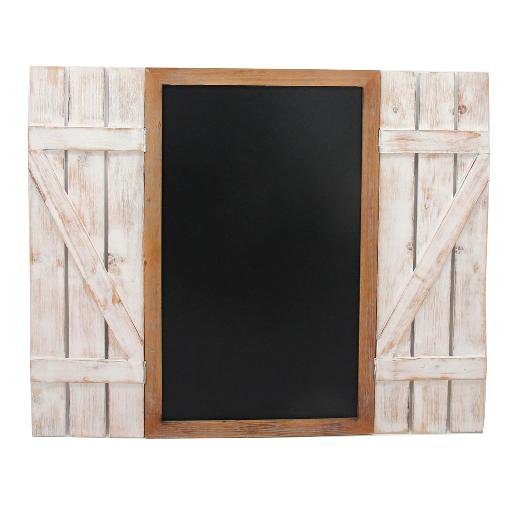White Wood Fence Chalkboard - ReeceFurniture.com