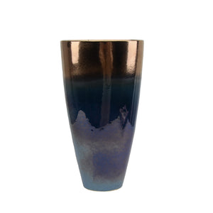 Copper/Blue Ombre Vase 20" - ReeceFurniture.com