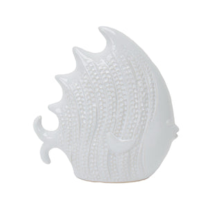 White Ceramic Fish 9.5" - ReeceFurniture.com