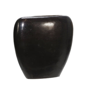 Oval Aluminum Vase, Black - ReeceFurniture.com