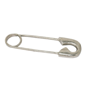 Aluminum 12" Safety Pin Decor,, Silver - ReeceFurniture.com