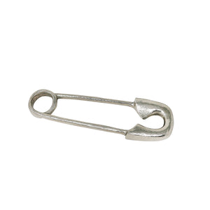 Aluminum 8.25" Safety Pin Decor, Silver - ReeceFurniture.com