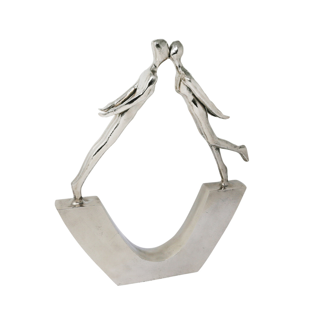 Aluminum Kissing Couple, Silver - ReeceFurniture.com