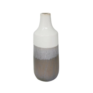 Ceramic 14.5" Vase , Multi Gray - ReeceFurniture.com