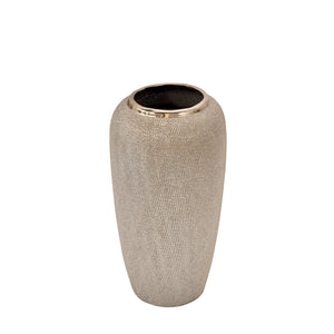 Ceramic 12.25" Vase , Champagne - ReeceFurniture.com