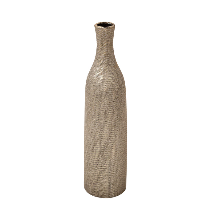 Ceramic 17.75" Vase , Champagne