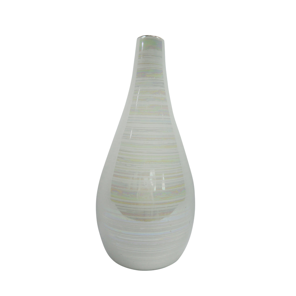 Ceramic 11.75" Vase, Multi - ReeceFurniture.com