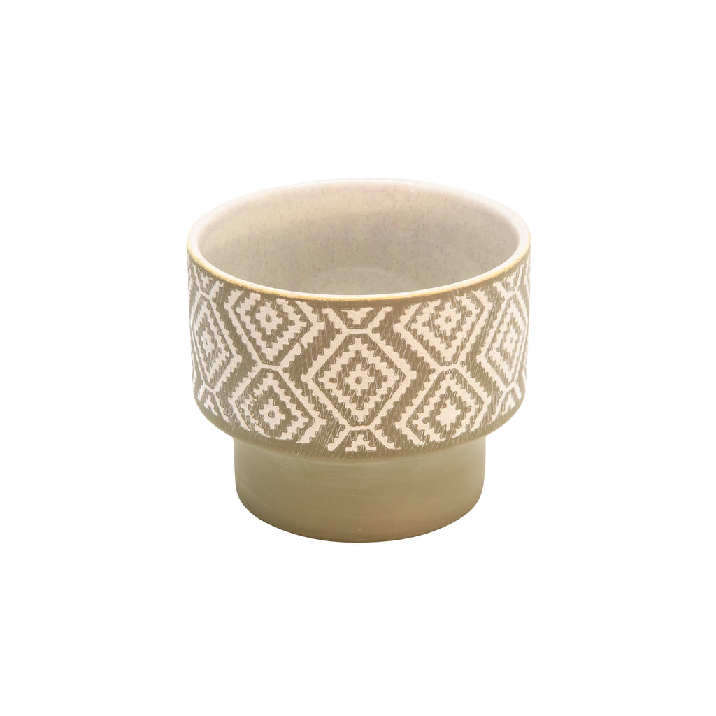 Ceramic 4.5" Planter Beige - ReeceFurniture.com