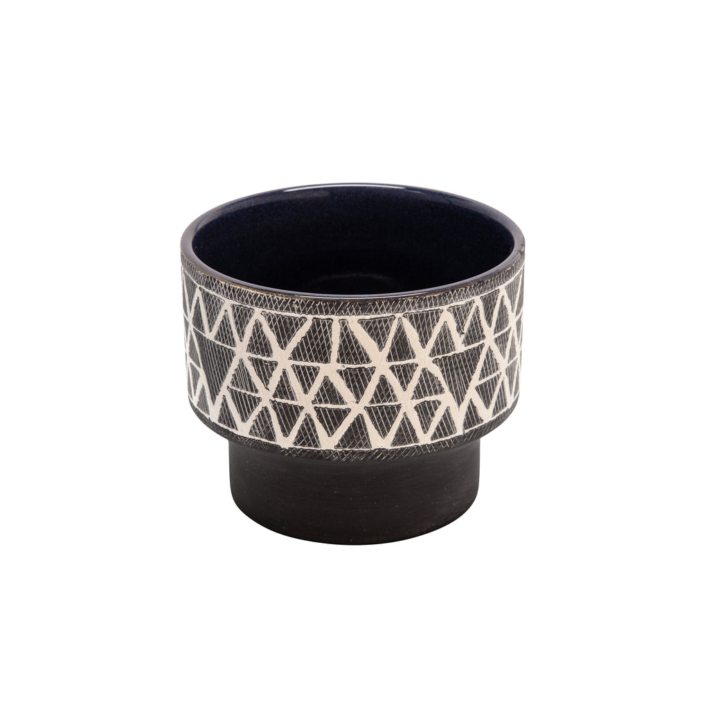 Ceramic 4.5" Planter Gray - ReeceFurniture.com