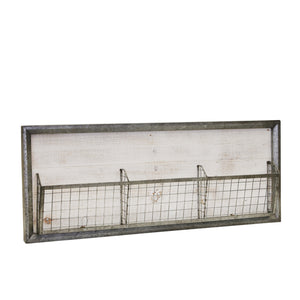 Metal Wall Basket, Gray - ReeceFurniture.com