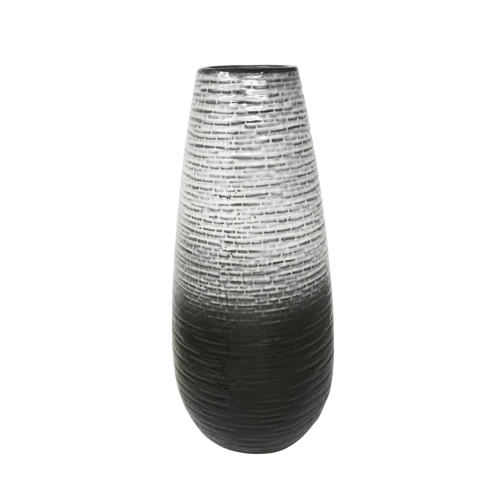 Ceramic 19.5 Vase, Gray - ReeceFurniture.com