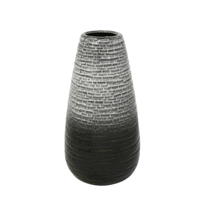 Ceramic 11.75 Vase, Gray - ReeceFurniture.com