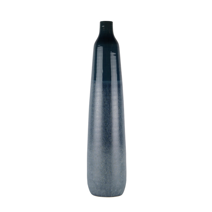 Ceramic 27.5" Bottle Vase, Blue Mix