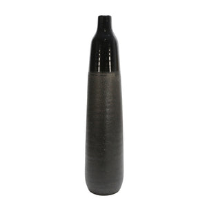 Ceramic 27.5" Bottle Vase, Black - ReeceFurniture.com
