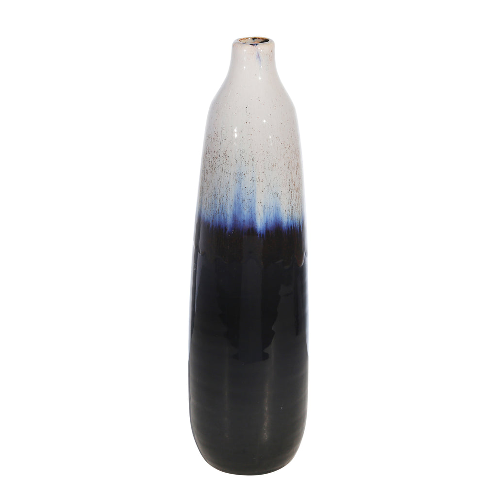 Ceramic 18", 2-Tone Vase, Multi - ReeceFurniture.com