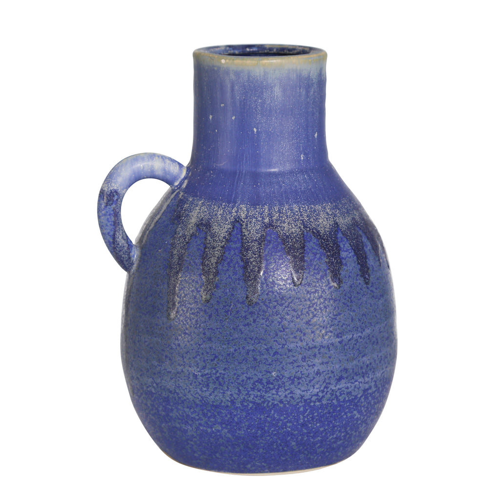 Ceramic 10" Jug, Blue - ReeceFurniture.com
