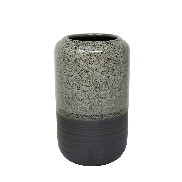 Ceramic Vase 9.5",  Gray