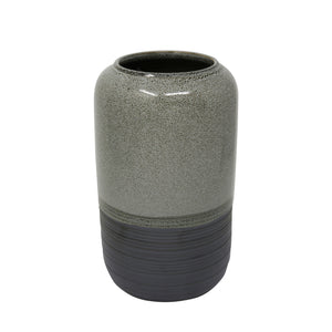 Ceramic Vase 8.25", Gray - ReeceFurniture.com