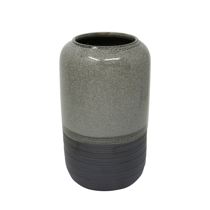 Ceramic Vase 8.25", Gray