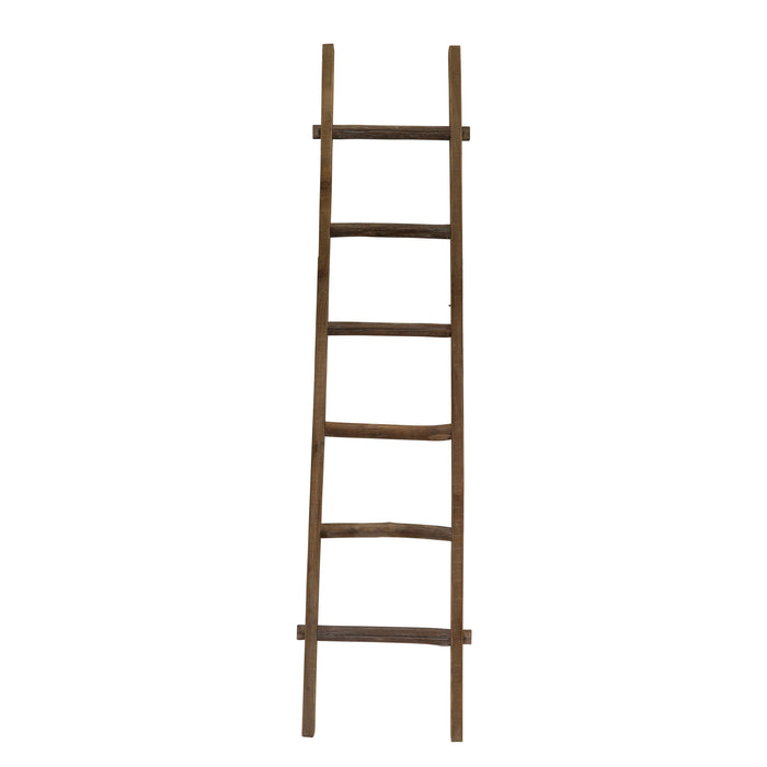 Wooden Decorative 76" Ladder,  Brown