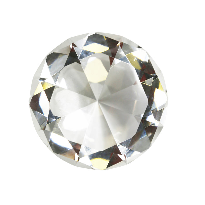 Glass Diamond Decor, 4.75", Clear