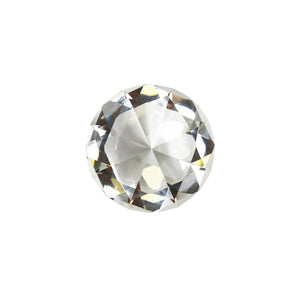 Glass Diamond Decor, 3", Clear - ReeceFurniture.com