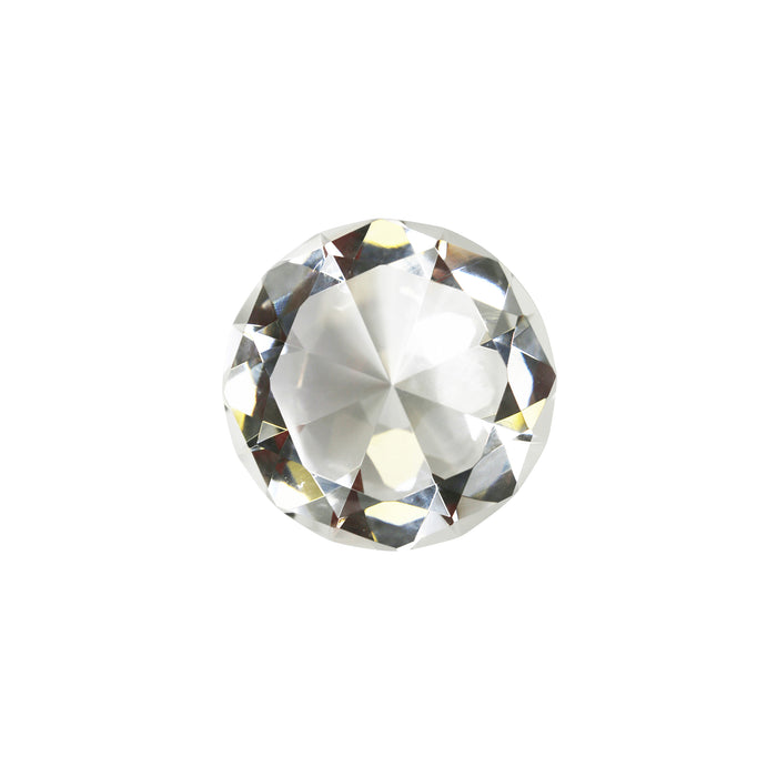 Glass Diamond Decor, 3", Clear