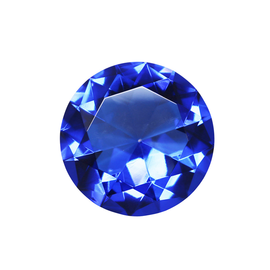 Decorative Glass Diamond, Blue - ReeceFurniture.com