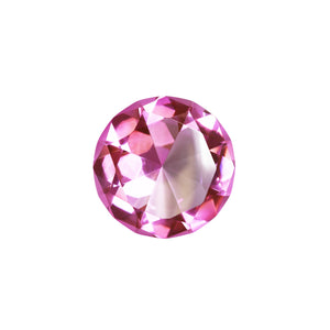 Glass Diamond Decor,3", Pink - ReeceFurniture.com