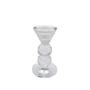 Glass 5" Candle Holder, Clear - ReeceFurniture.com