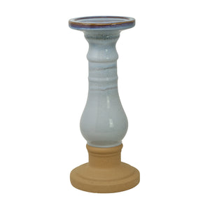 Ceramic Candle Holder 14.5", Blue - ReeceFurniture.com