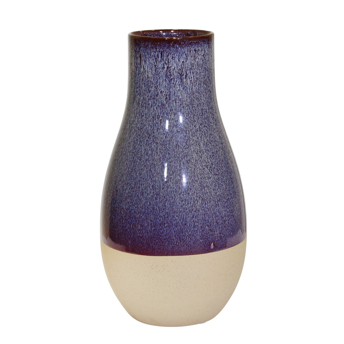 Ceramic 13.5" Vase,Blue/Purple