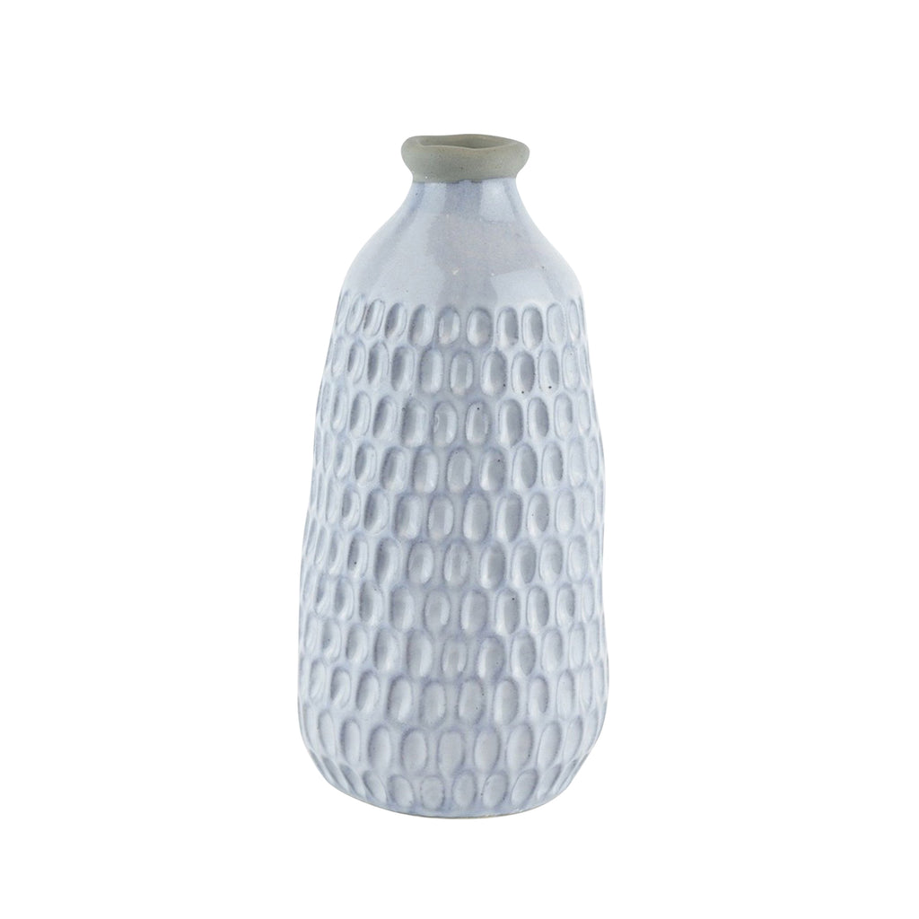 Ceramic Organic Dimpled Vase, 12.25" Gray - ReeceFurniture.com