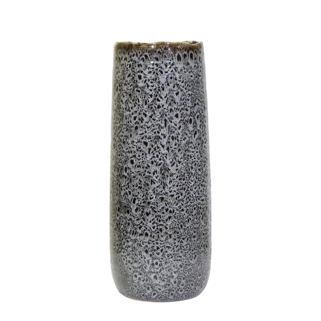 Ceramic 16.5" Vase, Black - ReeceFurniture.com