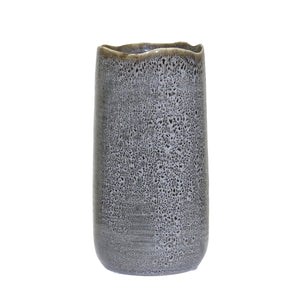 Ceramic 13" Vase, Black - ReeceFurniture.com