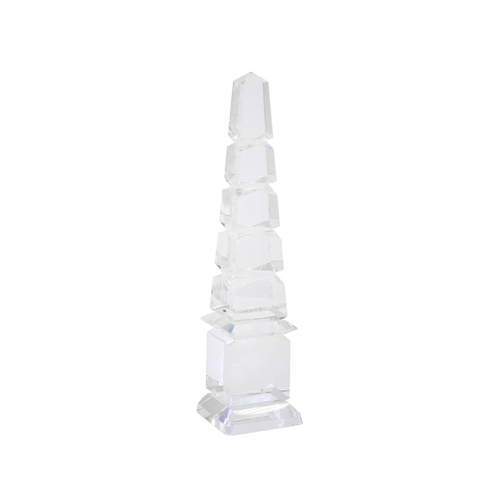 Crystal Obelisk 12.75", Clear